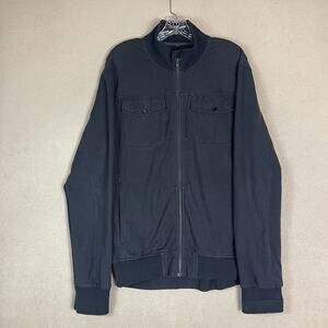 Lululemon Jacket Mens M Black Commission Full Zip‎ Chest Pockets Travel Jackets